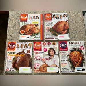 Thanksgiving Edition Food Network Magazines-lot of 5